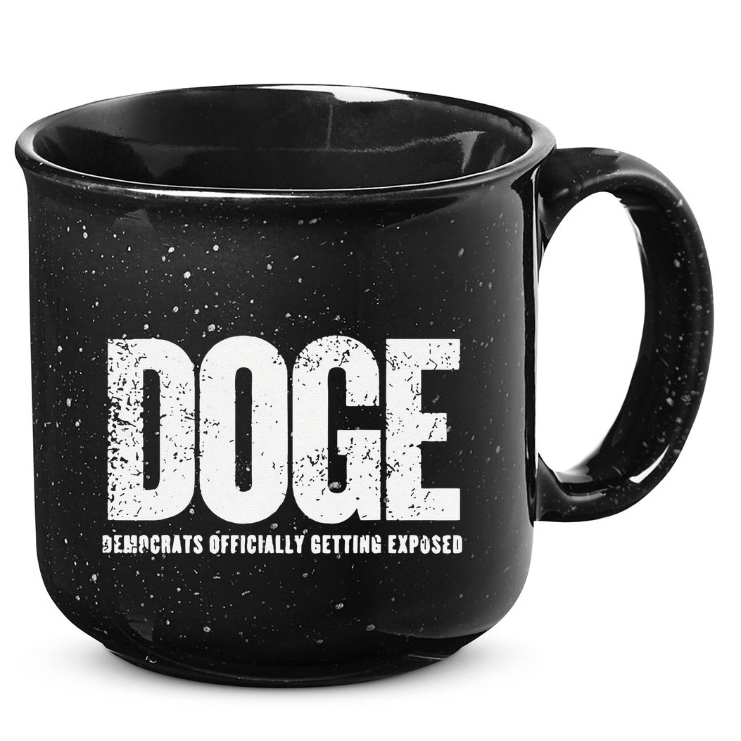 Doge Democrats Ly Getting Exposed 15oz Campfire Ceramic Mug