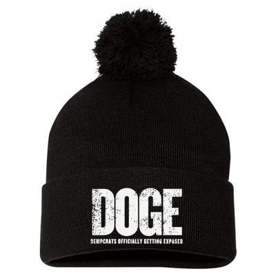 Doge Democrats Ly Getting Exposed Pom Pom 12in Knit Beanie
