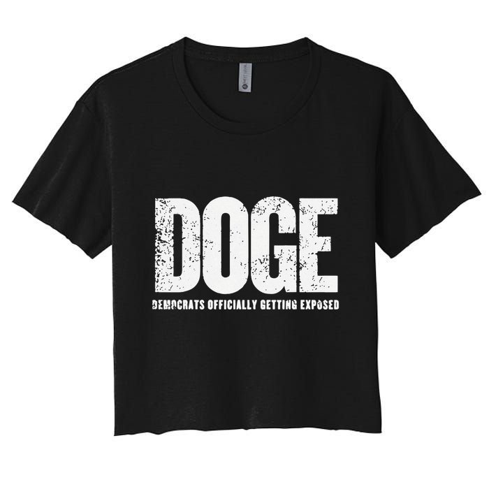 Doge Democrats Ly Getting Exposed Women's Crop Top Tee