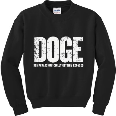 Doge Democrats Ly Getting Exposed Kids Sweatshirt