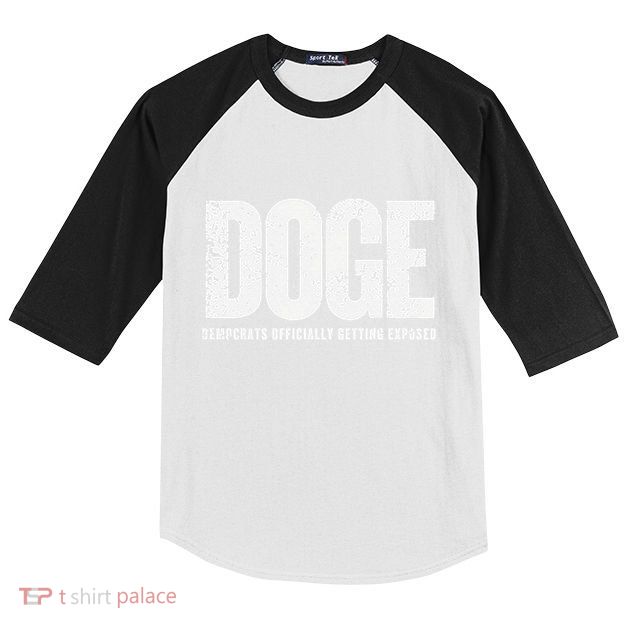 Doge Democrats Ly Getting Exposed Kids Colorblock Raglan Jersey