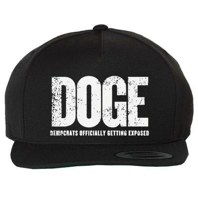 Doge Democrats Ly Getting Exposed Wool Snapback Cap