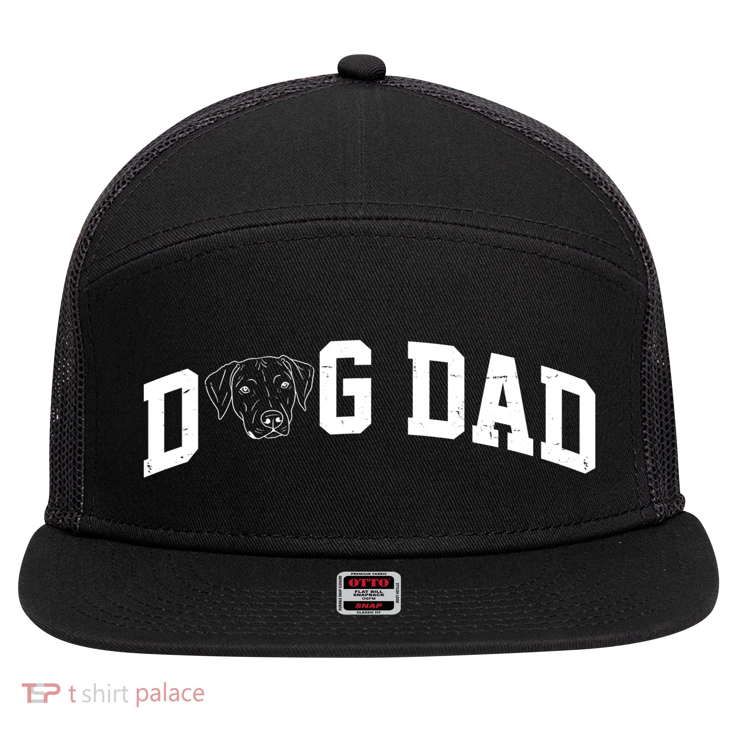 Dad Dog Labrador Dad 7 Panel Mesh Trucker Snapback Hat