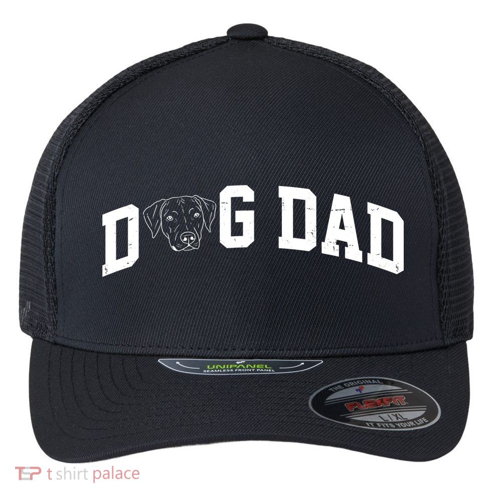 Dad Dog Labrador Dad Flexfit Unipanel Trucker Cap