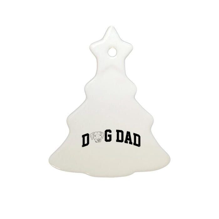 Dad Dog Labrador Dad Ceramic Tree Ornament