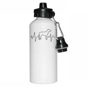 Dalmatian Dog Lover Funny Cute Heartbeat Puppy Lover Meaningful Gift Aluminum Water Bottle