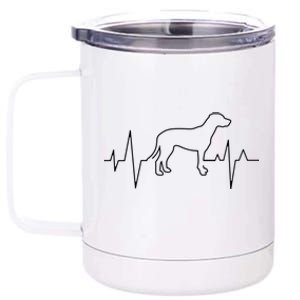 Dalmatian Dog Lover Funny Cute Heartbeat Puppy Lover Meaningful Gift 12 oz Stainless Steel Tumbler Cup