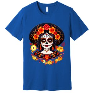 Dia De Los Muertos Day Of The Dead Sugar Skull La Catrina Premium T-Shirt