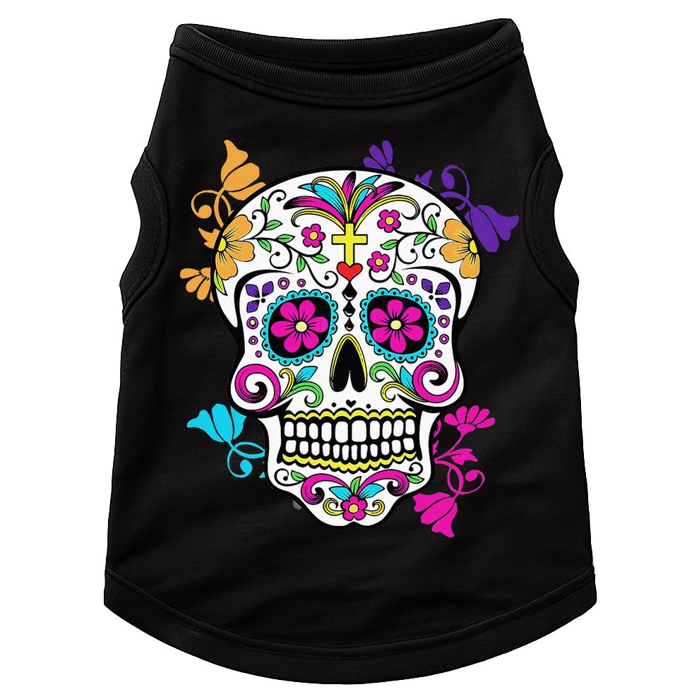 Dia De Los Muertos Sugar Skull Doggie Tank