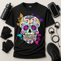 Dia De Los Muertos Sugar Skull Cooling Performance Crew T-Shirt