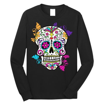 Dia De Los Muertos Sugar Skull Long Sleeve Shirt