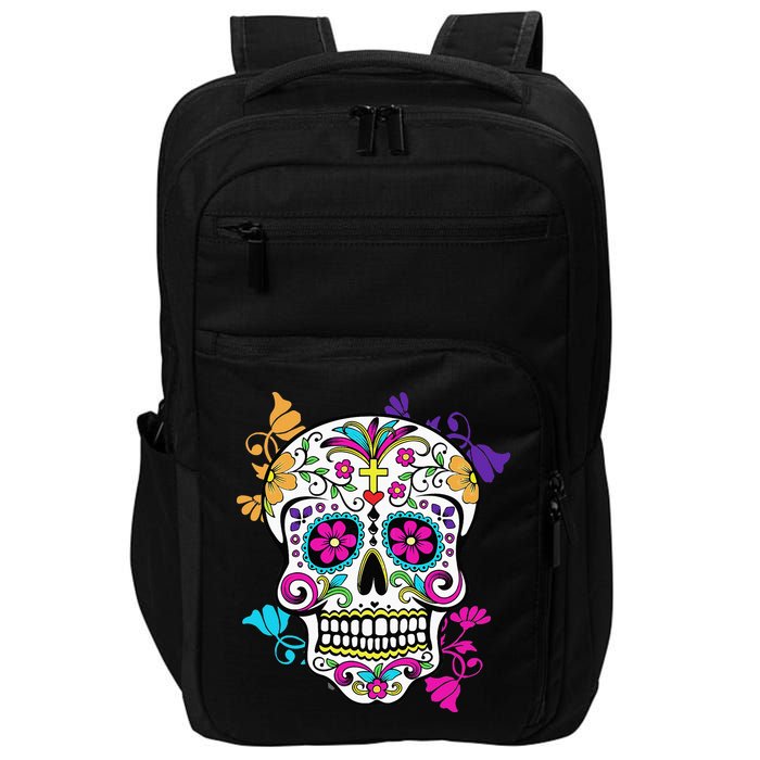 Dia De Los Muertos Sugar Skull Impact Tech Backpack