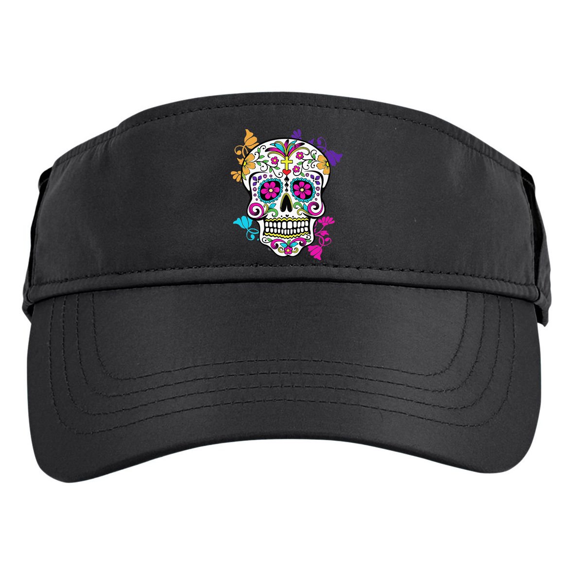 Dia De Los Muertos Sugar Skull Adult Drive Performance Visor