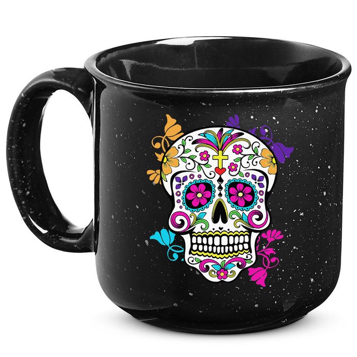 Dia De Los Muertos Sugar Skull 15oz Campfire Ceramic Mug
