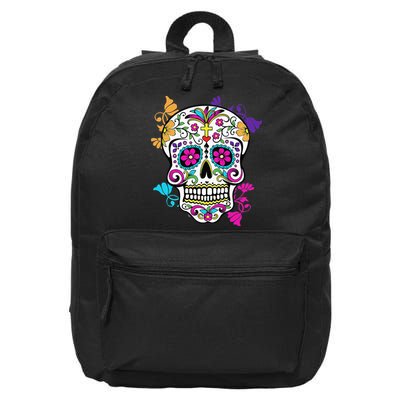Dia De Los Muertos Sugar Skull 16 in Basic Backpack