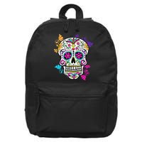 Dia De Los Muertos Sugar Skull 16 in Basic Backpack