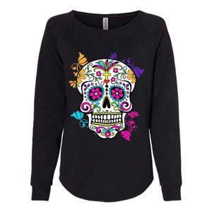 Dia De Los Muertos Sugar Skull Womens California Wash Sweatshirt