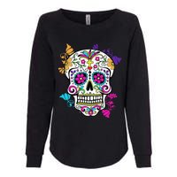 Dia De Los Muertos Sugar Skull Womens California Wash Sweatshirt