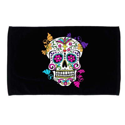 Dia De Los Muertos Sugar Skull Microfiber Hand Towel