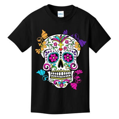 Dia De Los Muertos Sugar Skull Kids T-Shirt