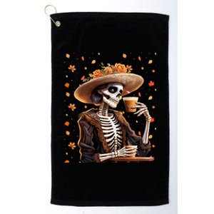 Dia De Los Muertos La Catrina Day Of The Dead Sugar Skull Platinum Collection Golf Towel