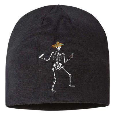 Dia De Los Muertos Halloween Skeleton Dance Sustainable Beanie