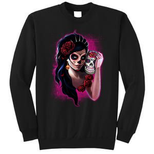 DíA De Los Muertos La Catrina Day Of The Dead Sugar Skull Sweatshirt