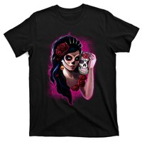 DíA De Los Muertos La Catrina Day Of The Dead Sugar Skull T-Shirt