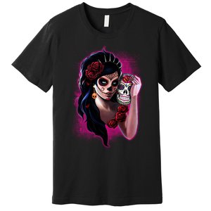 DíA De Los Muertos La Catrina Day Of The Dead Sugar Skull Premium T-Shirt