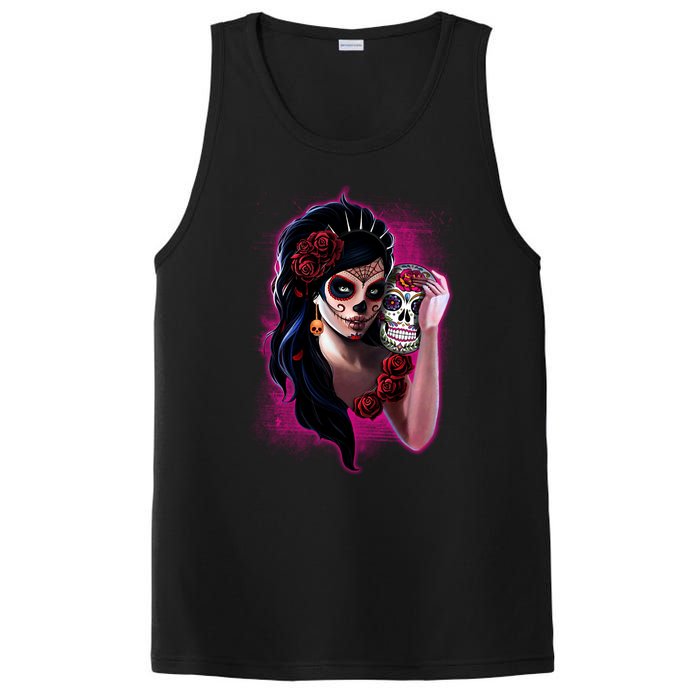 DíA De Los Muertos La Catrina Day Of The Dead Sugar Skull PosiCharge Competitor Tank