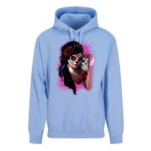 DíA De Los Muertos La Catrina Day Of The Dead Sugar Skull Unisex Surf Hoodie