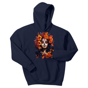 Dia De Los Muertos Mexican Sugar Skull Day Of The Dead Women Kids Hoodie