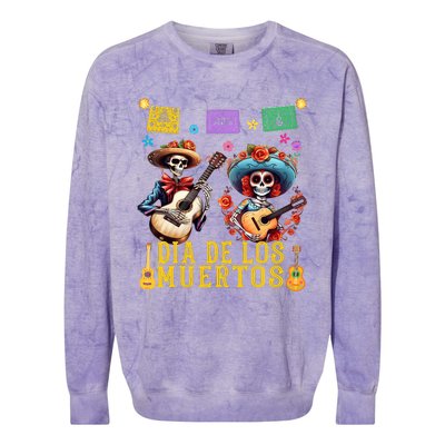 Dia De Los Muertos Costume Day Of The Dead Skeleton Dancing Colorblast Crewneck Sweatshirt