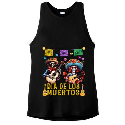 Dia De Los Muertos Costume Day Of The Dead Skeleton Dancing Ladies PosiCharge Tri-Blend Wicking Tank