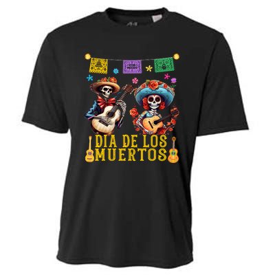 Dia De Los Muertos Costume Day Of The Dead Skeleton Dancing Cooling Performance Crew T-Shirt