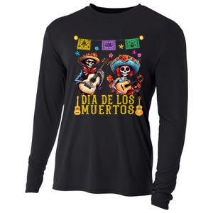 Dia De Los Muertos Costume Day Of The Dead Skeleton Dancing Cooling Performance Long Sleeve Crew