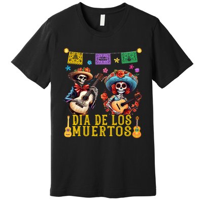 Dia De Los Muertos Costume Day Of The Dead Skeleton Dancing Premium T-Shirt