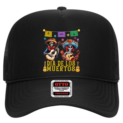Dia De Los Muertos Costume Day Of The Dead Skeleton Dancing Trucker Hat