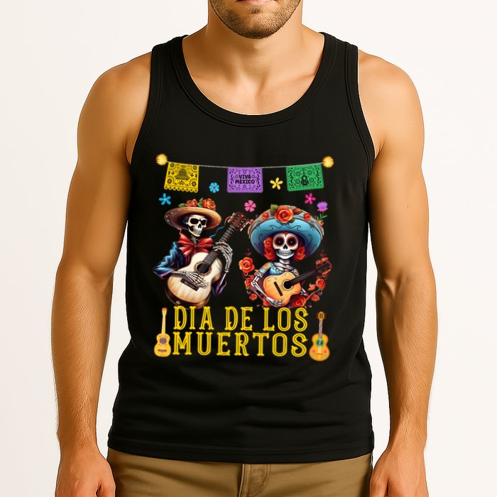 Dia De Los Muertos Costume Day Of The Dead Skeleton Dancing Tank Top