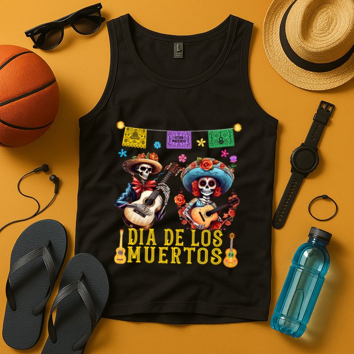 Dia De Los Muertos Costume Day Of The Dead Skeleton Dancing Tank Top