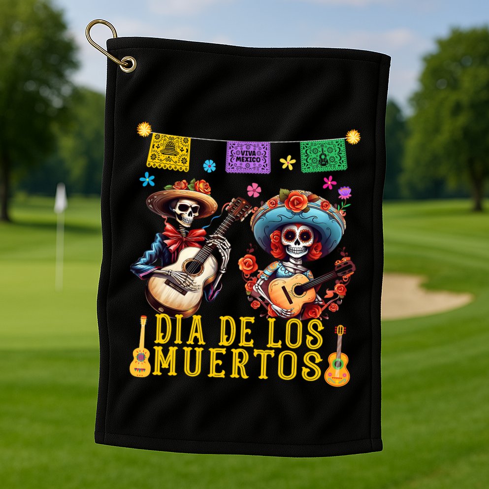 Dia De Los Muertos Costume Day Of The Dead Skeleton Dancing Golf Towel