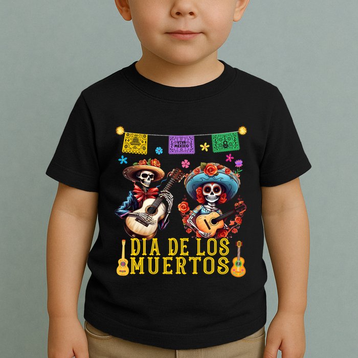 Dia De Los Muertos Costume Day Of The Dead Skeleton Dancing Toddler T-Shirt