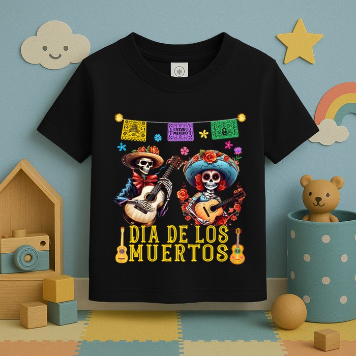Dia De Los Muertos Costume Day Of The Dead Skeleton Dancing Toddler T-Shirt