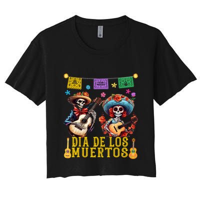 Dia De Los Muertos Costume Day Of The Dead Skeleton Dancing Crop Top