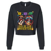 Dia De Los Muertos Costume Day Of The Dead Skeleton Dancing Cropped Pullover Crew