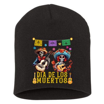 Dia De Los Muertos Costume Day Of The Dead Skeleton Dancing Short Acrylic Beanie