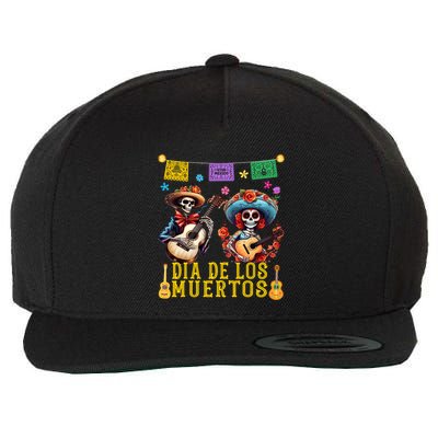 Dia De Los Muertos Costume Day Of The Dead Skeleton Dancing Wool Snapback Cap