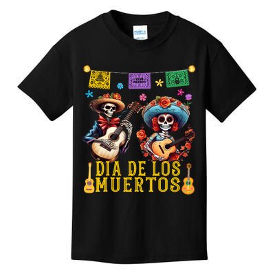 Dia De Los Muertos Costume Day Of The Dead Skeleton Dancing Kids T-Shirt