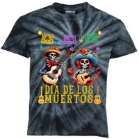 Dia De Los Muertos Costume Day Of The Dead Skeleton Dancing Kids Tie-Dye T-Shirt