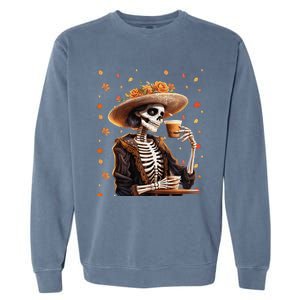 Dia De Los Muertos La Catrina Day Of The Dead Sugar Skull Garment-Dyed Sweatshirt